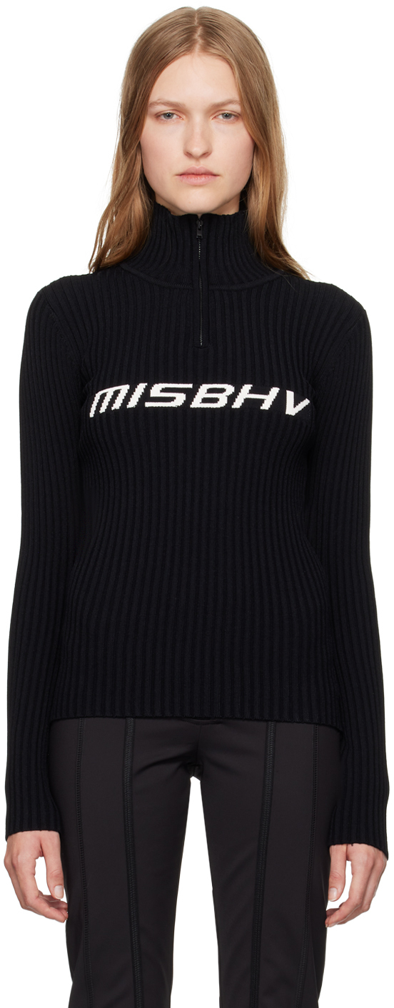 Shop Misbhv Black Quarter-zip Ski Turtleneck