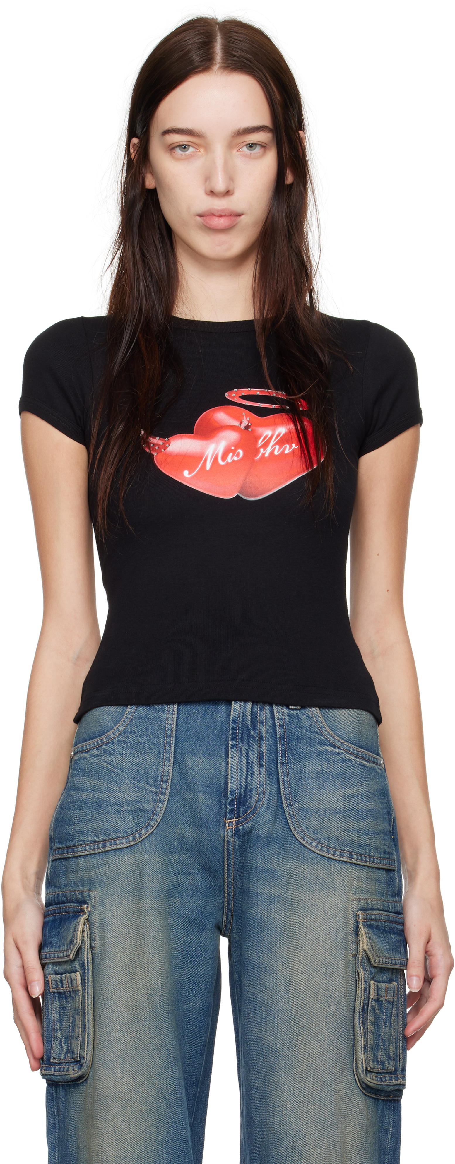Tシャツ・カットソー MISBHV Woman T-Shirt Black 250W100 BLACK MISBHV Tシャツ - NUBIAN