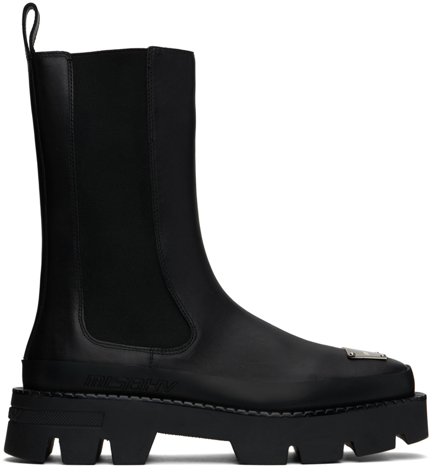 靴 Misbhv stiletto ankle boots vinyl black Misbhv - Slicer Ankle Boots Vinyl Black | HBX - Globally
