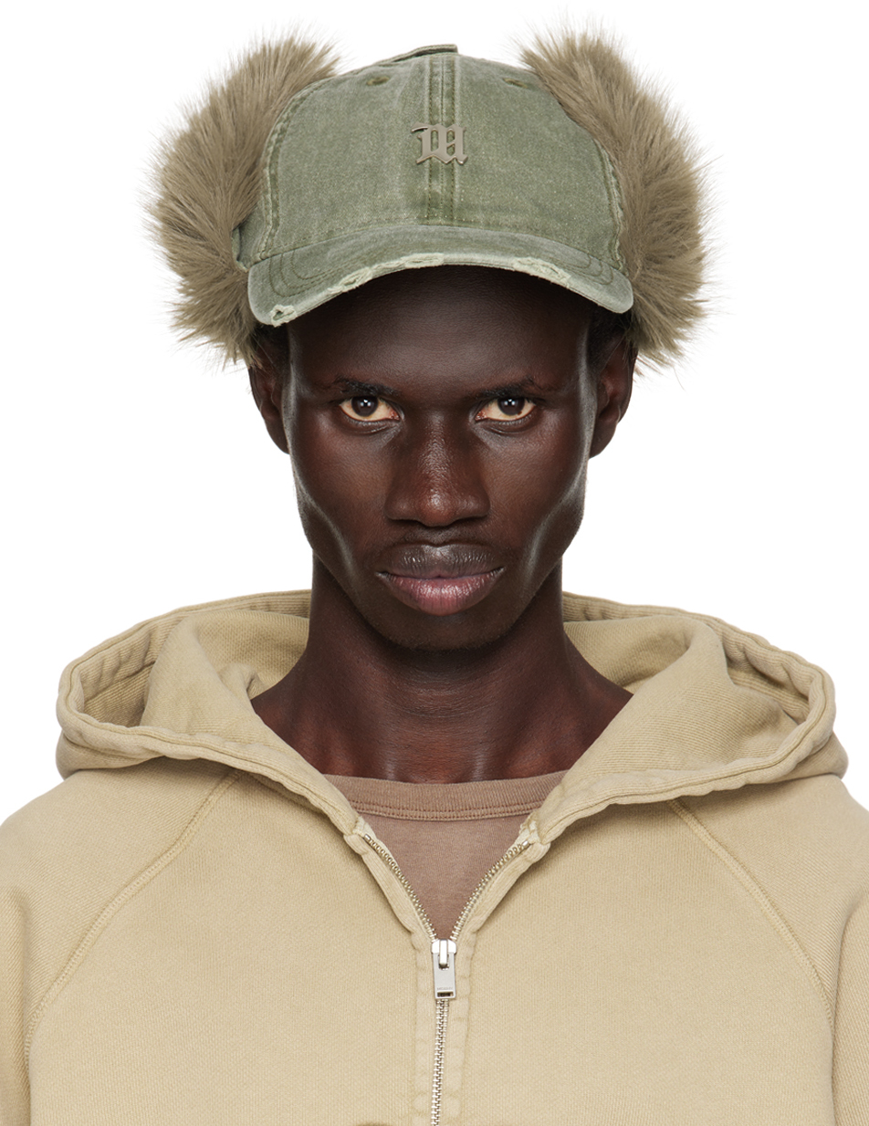 Khaki Sankt Moritz Faux-Fur Cap