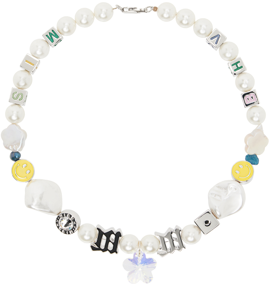 Shop Misbhv White La Beaded Choker In 18132064 Mlc