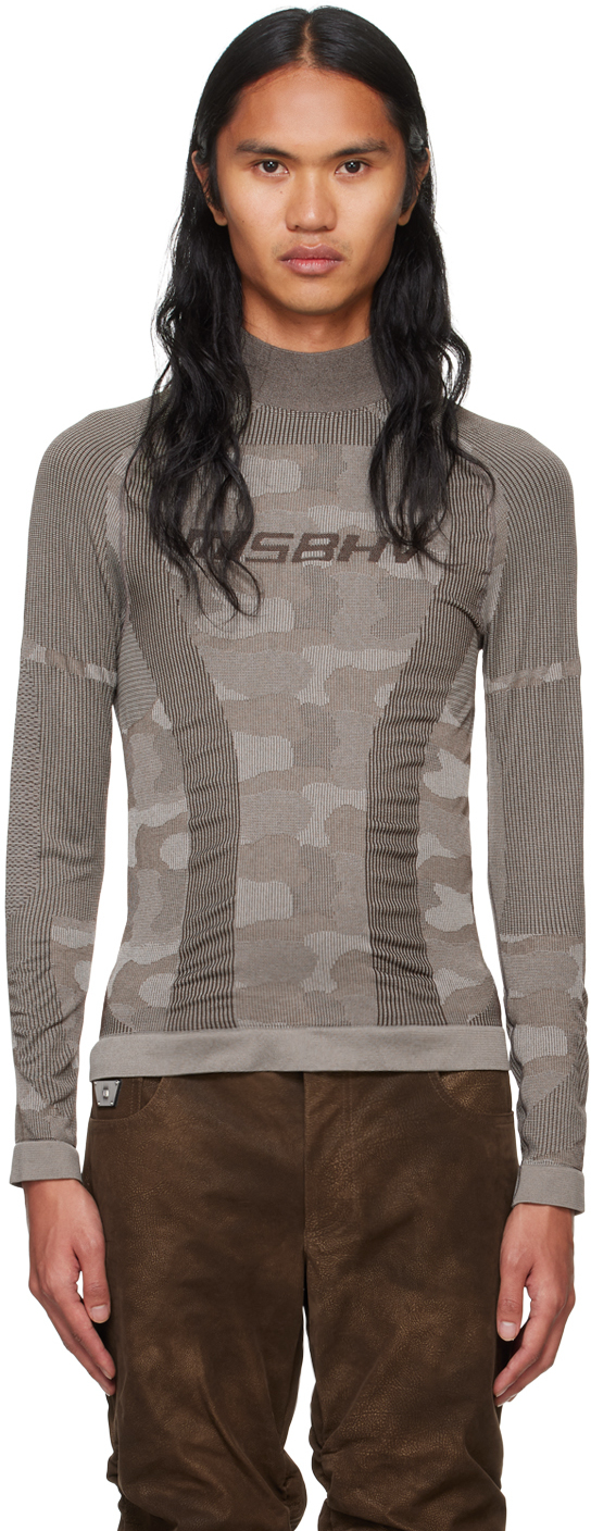 Shop Misbhv Brown Sport Long Sleeve Top In Mlc