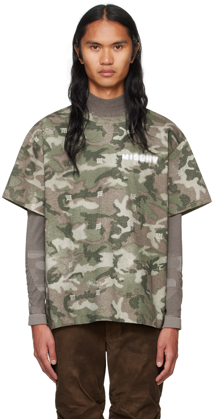 Shop Misbhv Green Camo Community T-shirt In Mlc