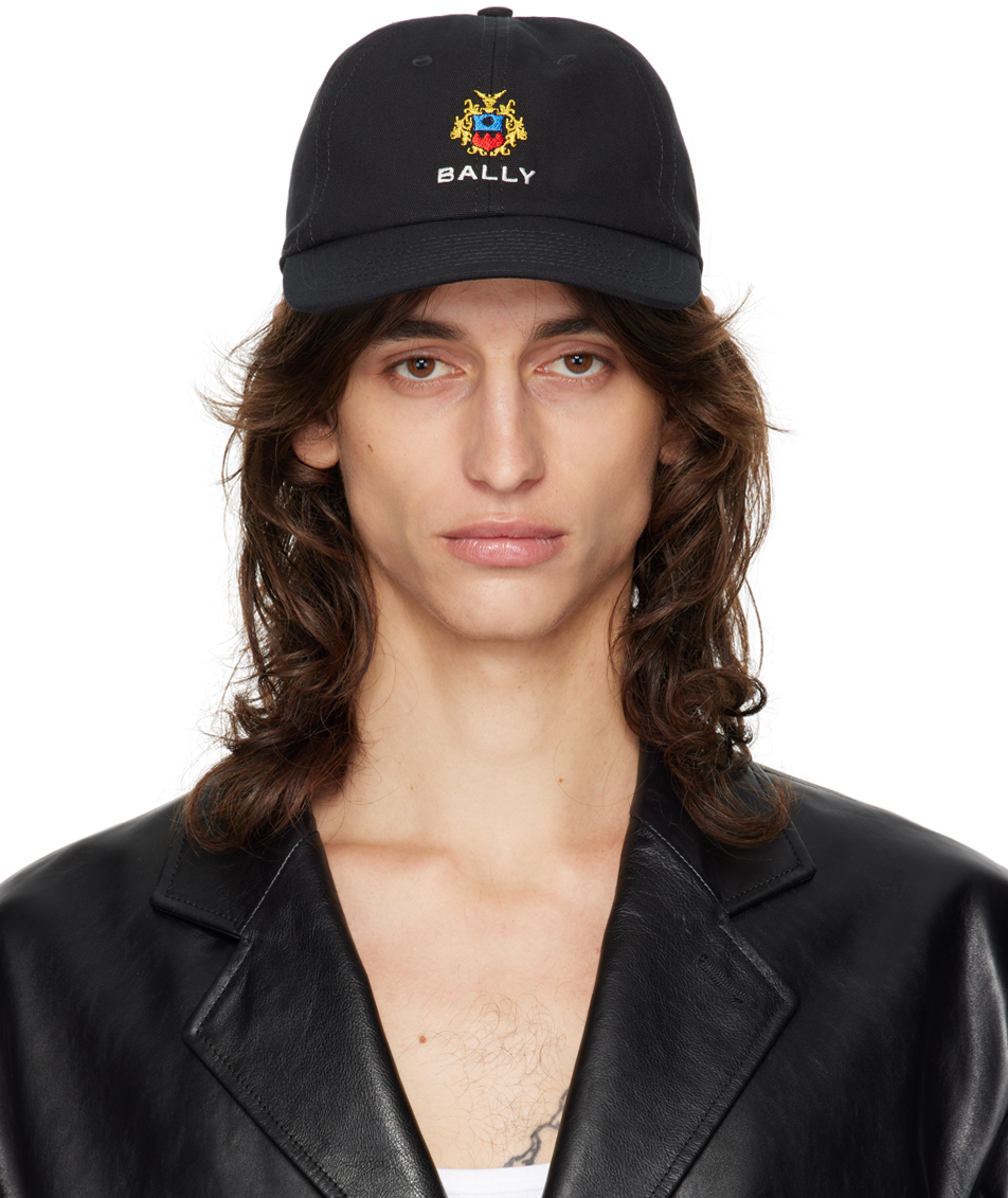 Bally: Black Baseball Cap | SSENSE