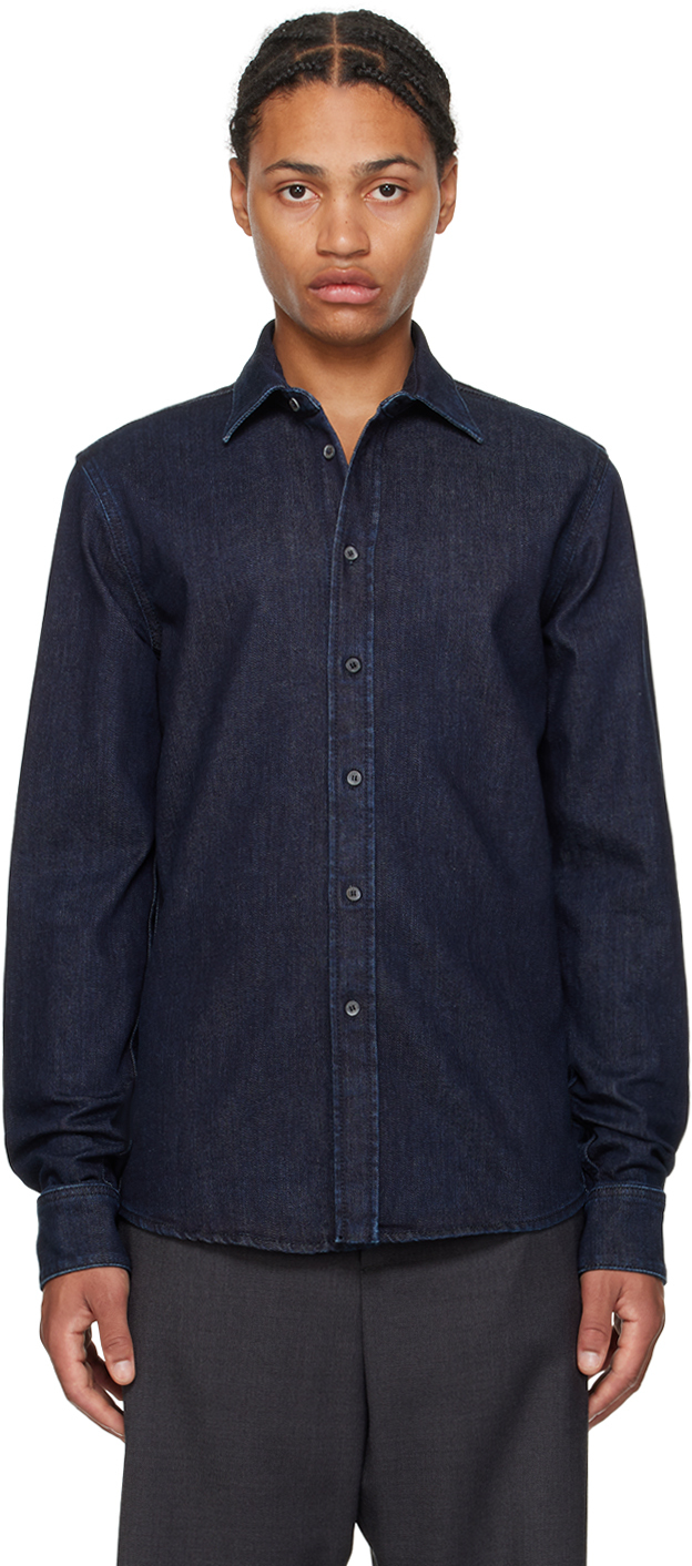 Blue Adrien Brody Edition Button-Down Denim Shirt