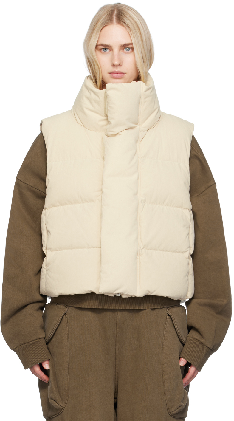 Shop Entire Studios Off-white Mml Down Vest In Off White