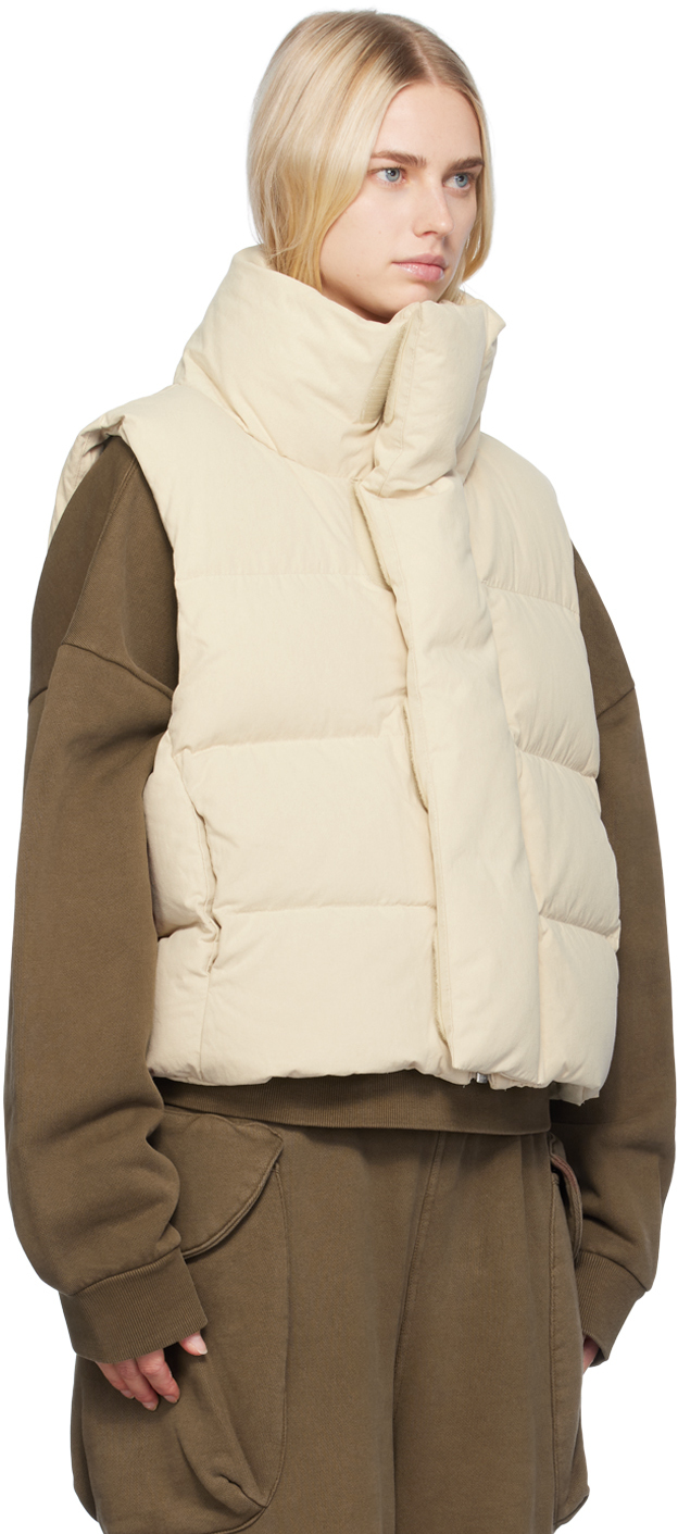Entire Studios Off-white Mml Down Vest In Off White