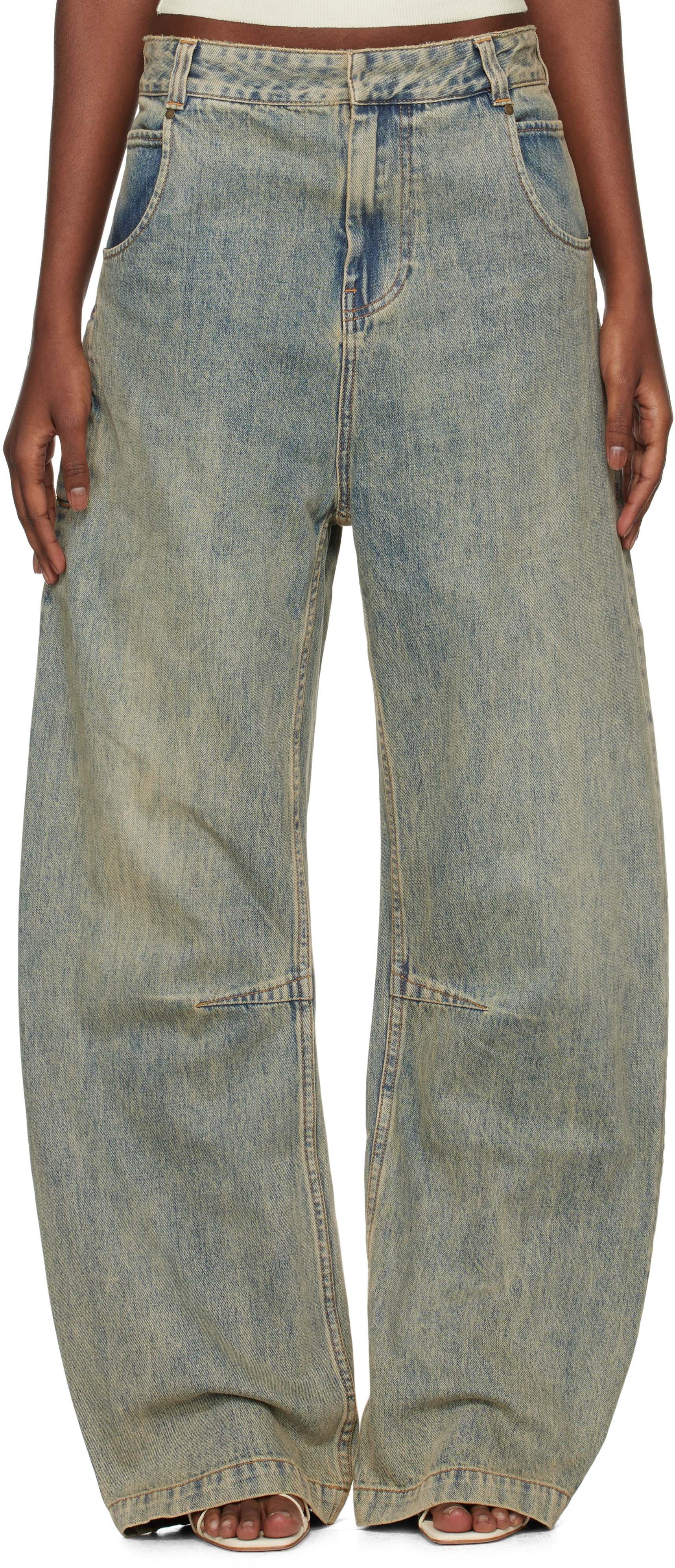 Shop Entire Studios Blue Gem Jeans In Surface Wave