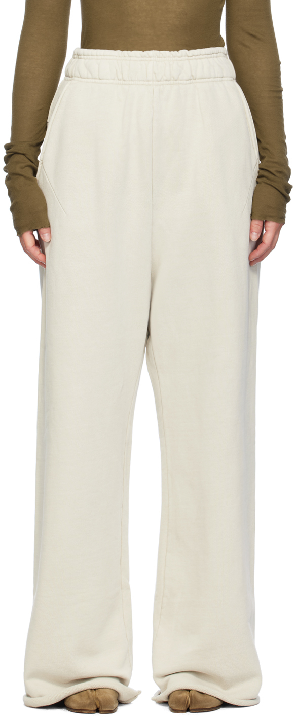 Shop Entire Studios Off-white Full Sweatpants In Pearl