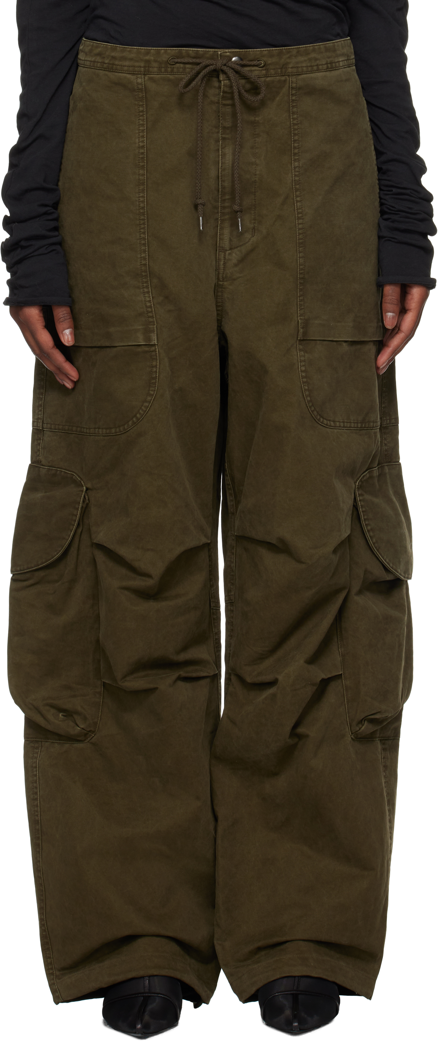 Shop Entire Studios Khaki Freight Cargo Pants In Pine