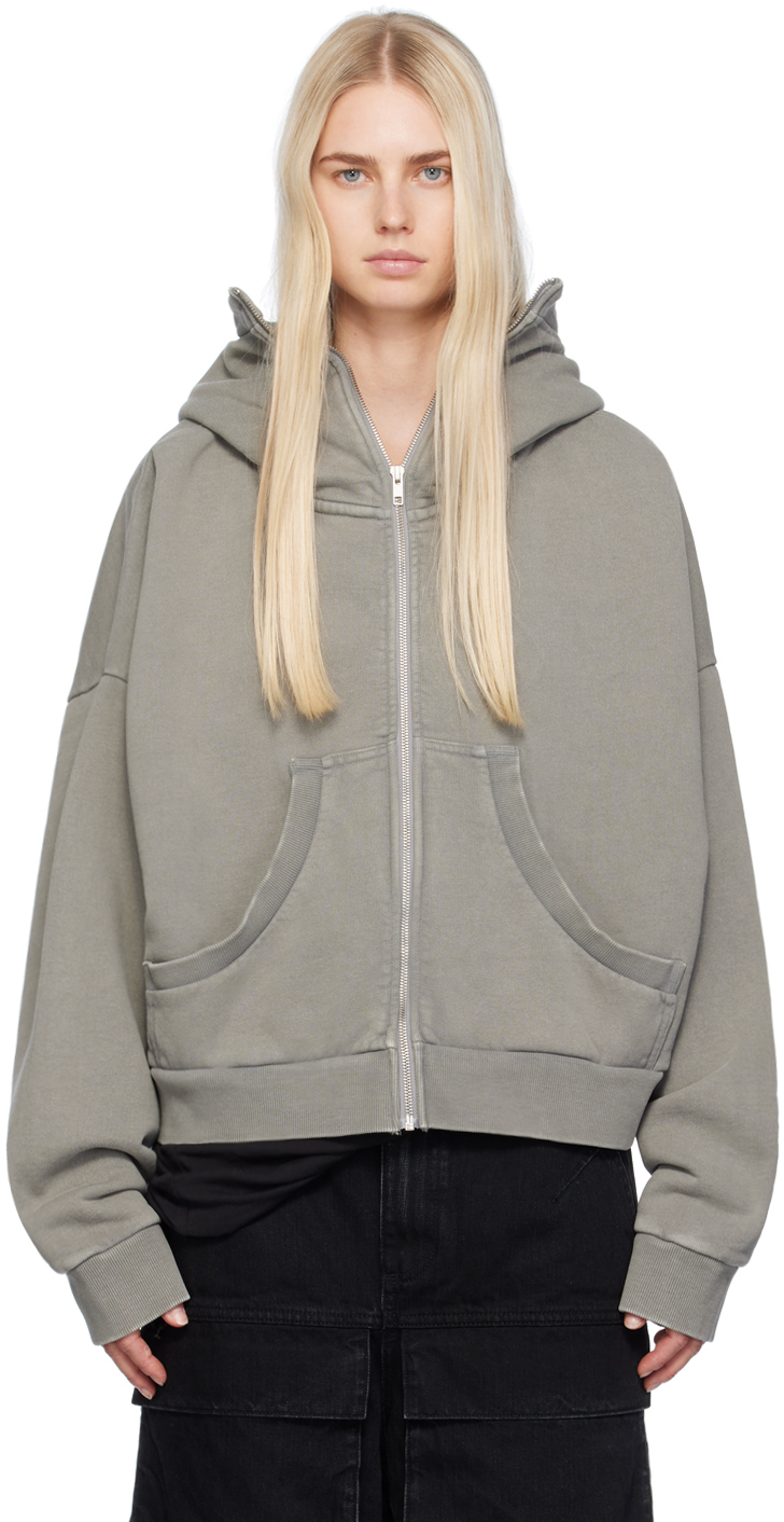 【関税込み】Entire Studios グレー フルジップ フーディ entire-studios-gray-full-zip-