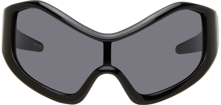 SSENSE Exclusive Black Compound Shield Sunglasses