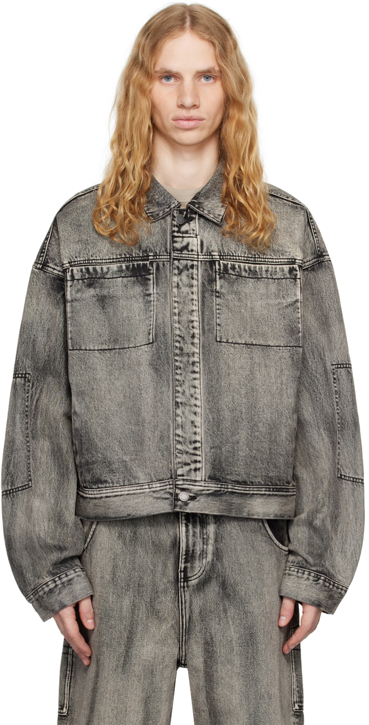 ENTIRE STUDIOS GRAY GEM DENIM JACKET 