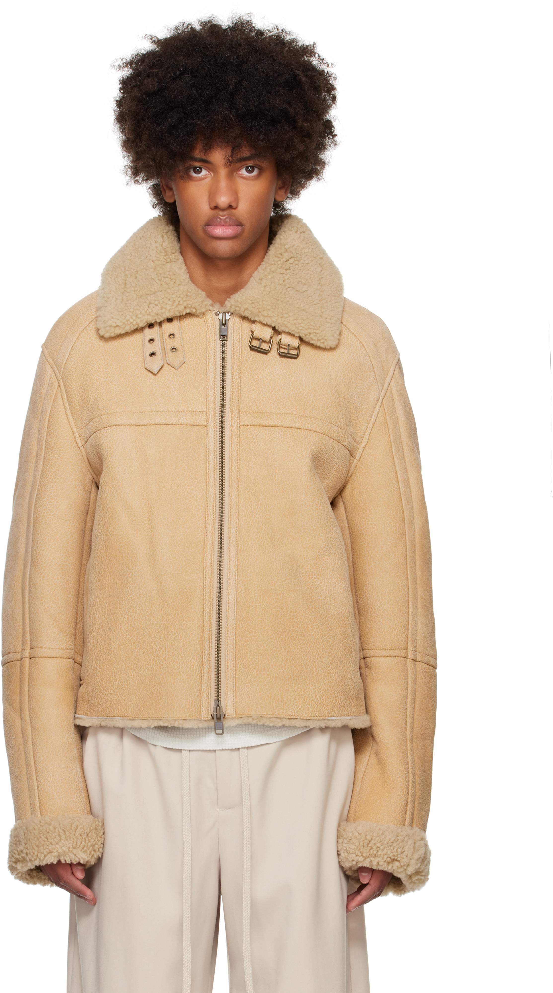 Tan 01 Shearling Jacket