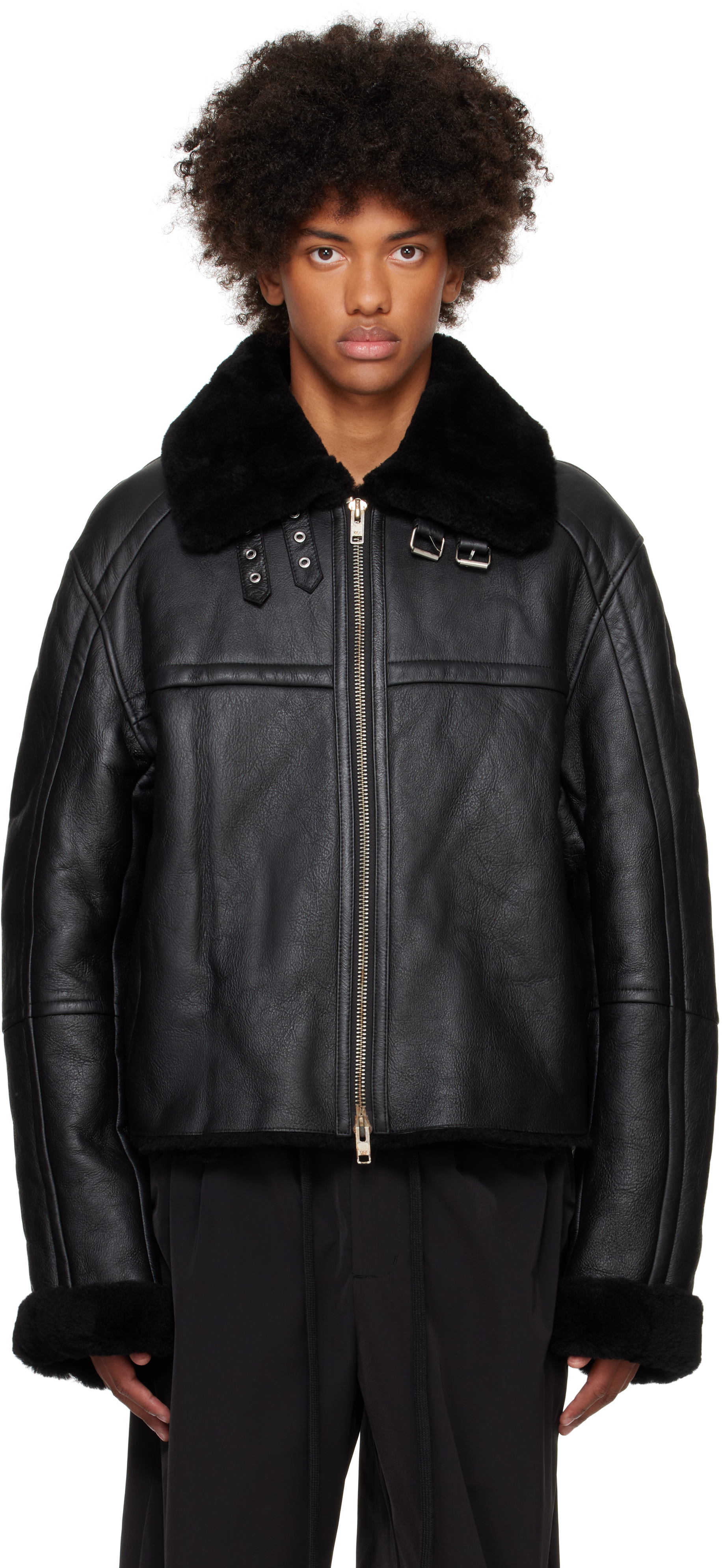 Black 01 Shearling Jacket