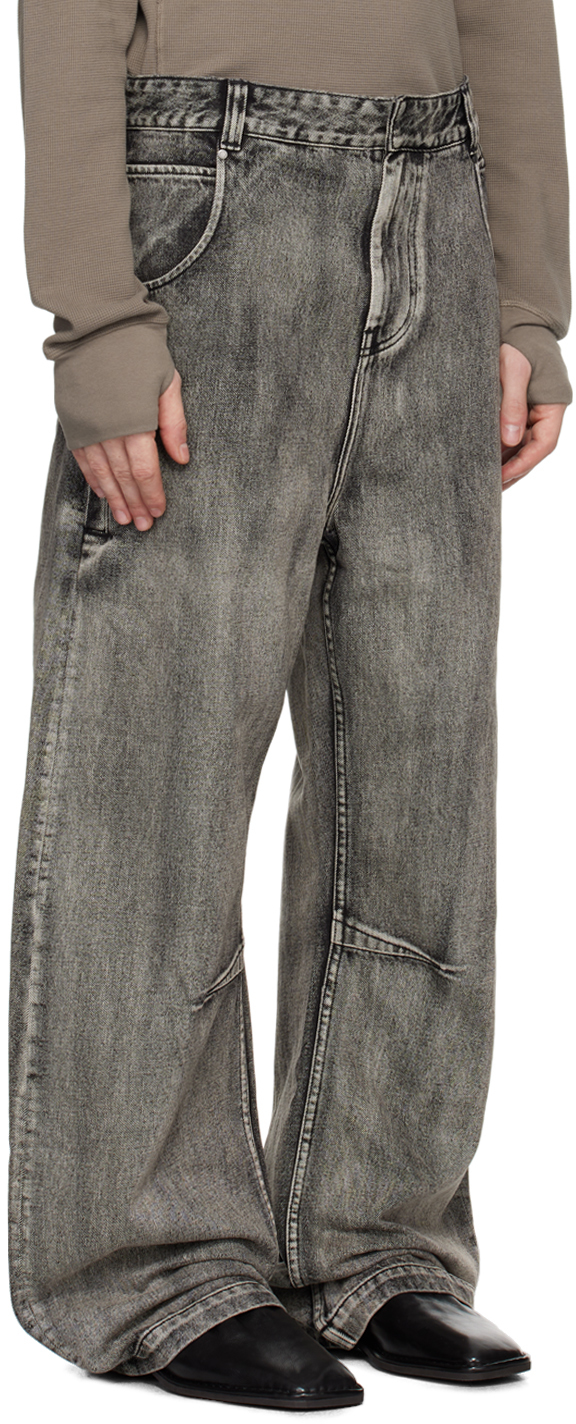 Entire Studios Gray Gem Jeans In Chargrill