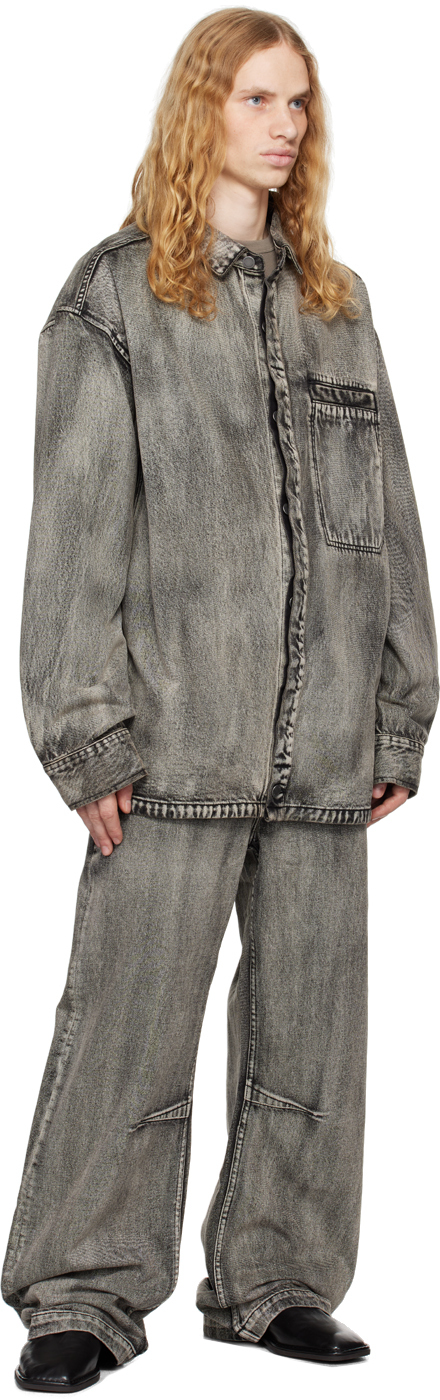 Entire Studios Gray Gem Jeans In Chargrill