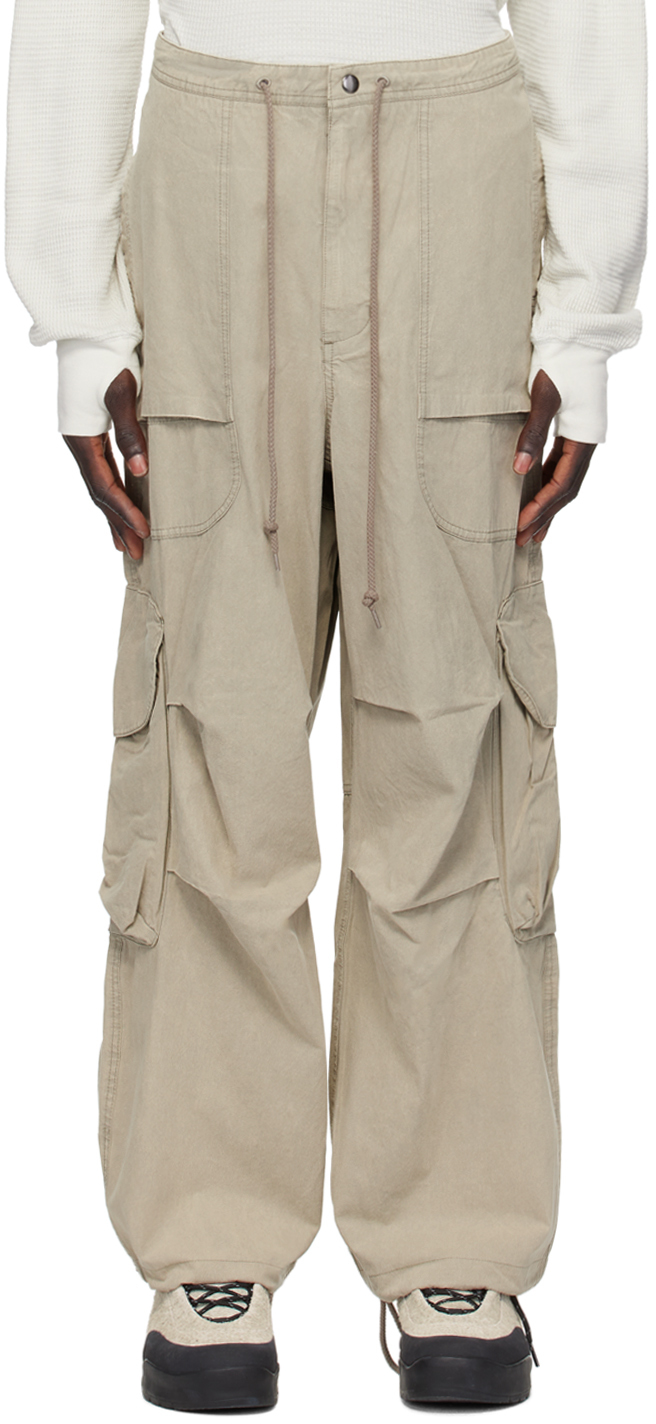 ENTIRE STUDIOS TAUPE FREIGHT CARGO PANTS 