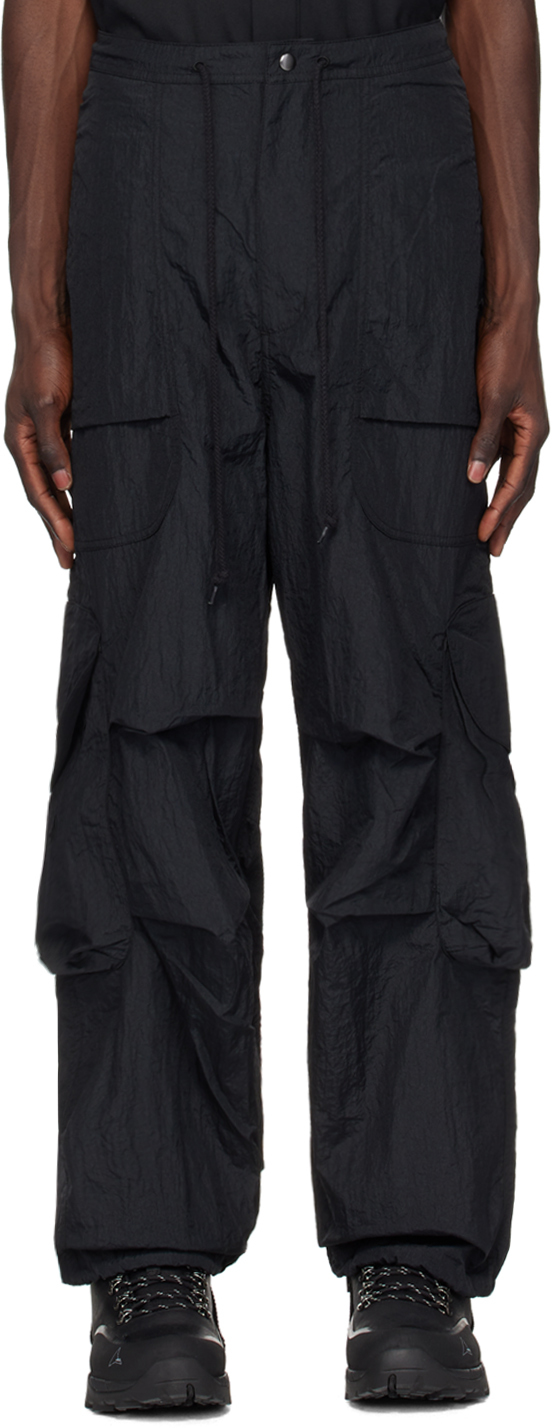 Entire Studios: Black Freight Cargo Pants | SSENSE