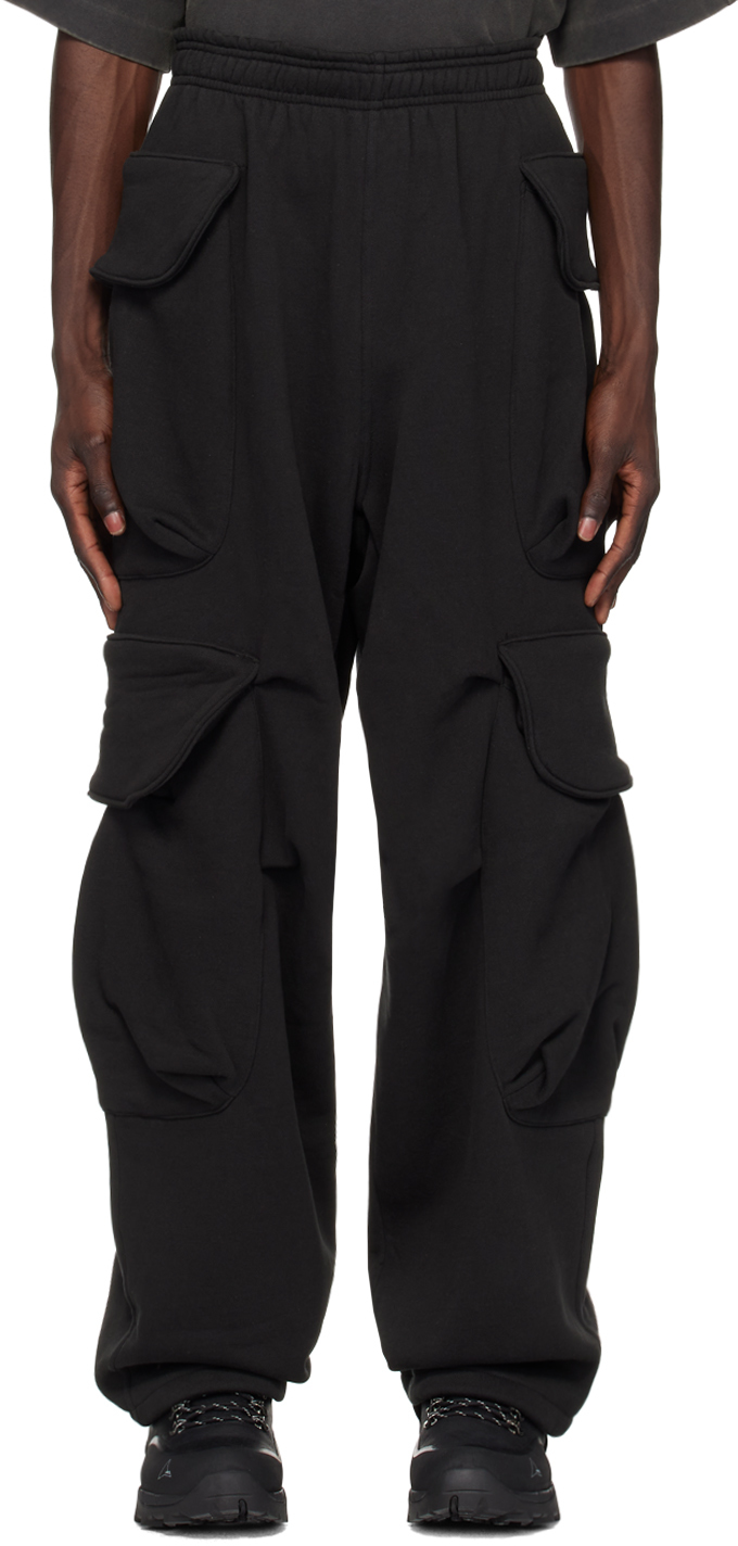 ENTIRE STUDIOS BLACK HEAVY GOCAR CARGO PANTS 