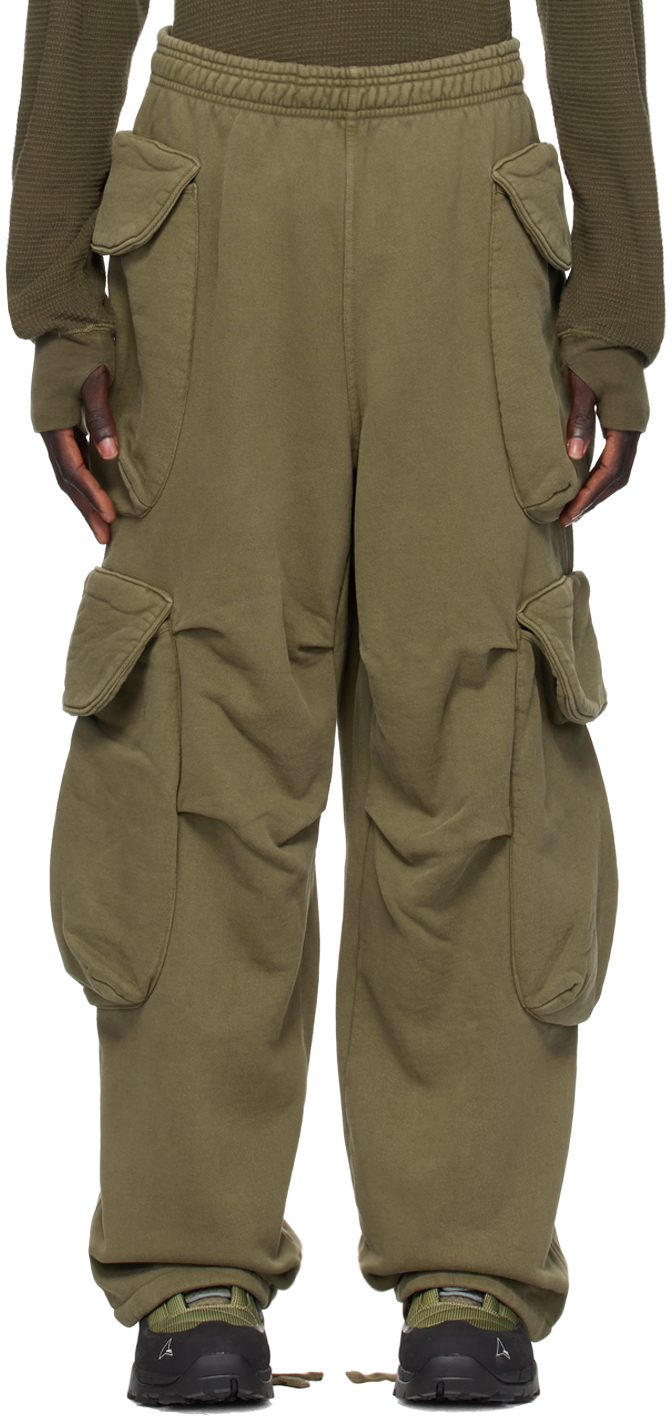 Shop Entire Studios Green Heavy Gocar Cargo Pants In Military