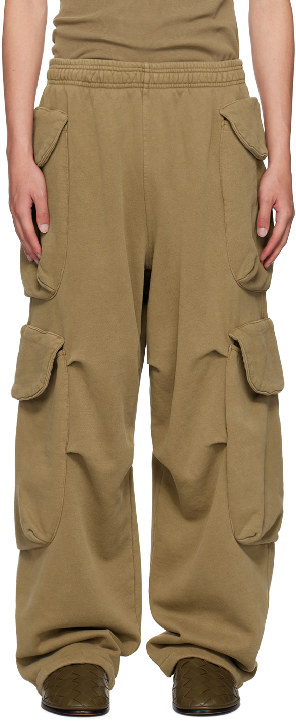 Shop Entire Studios Taupe Heavy Gocar Cargo Pants In Cork