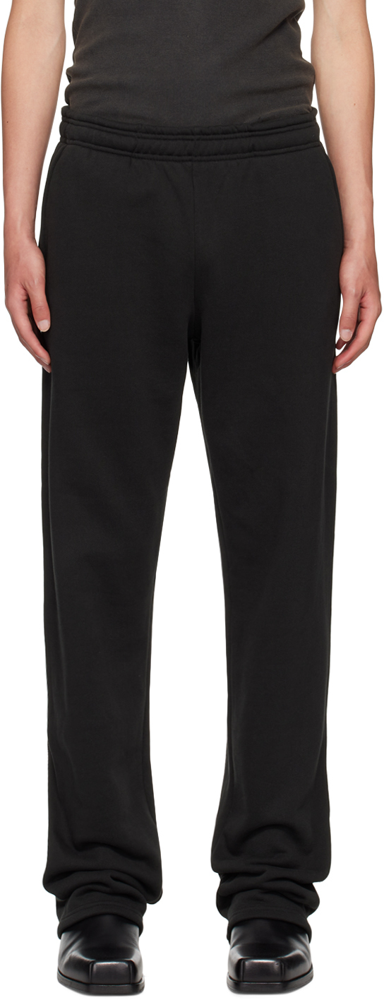 Black Straight-Leg Sweatpants