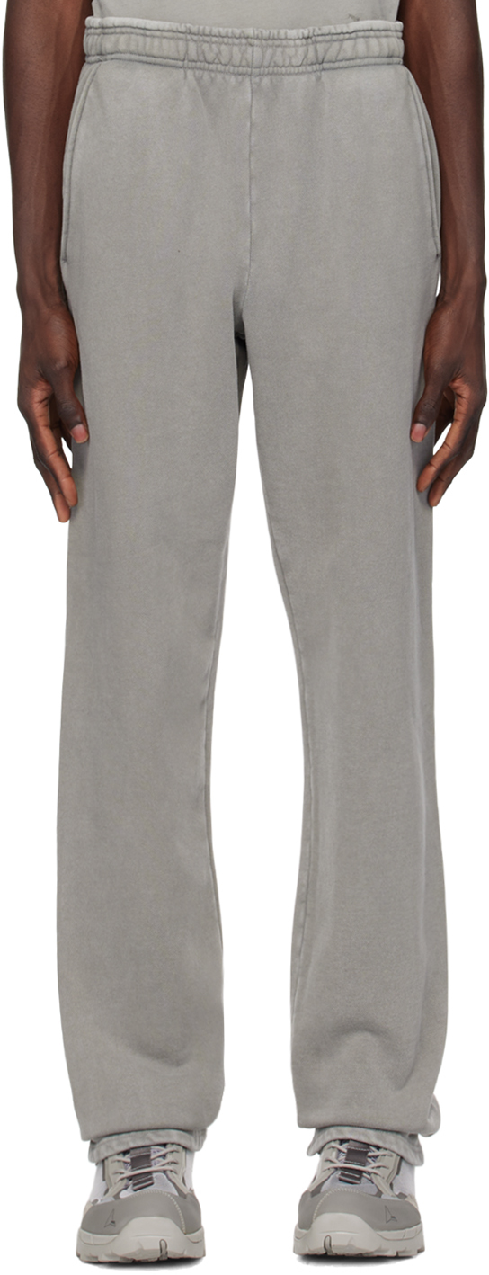 Shop Entire Studios Gray Straight-leg Sweatpants In Rhino