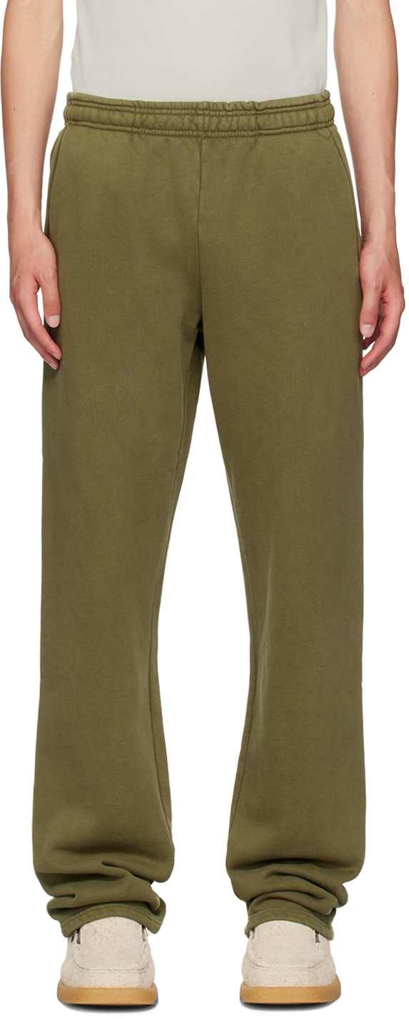 Green Straight-Leg Sweatpants