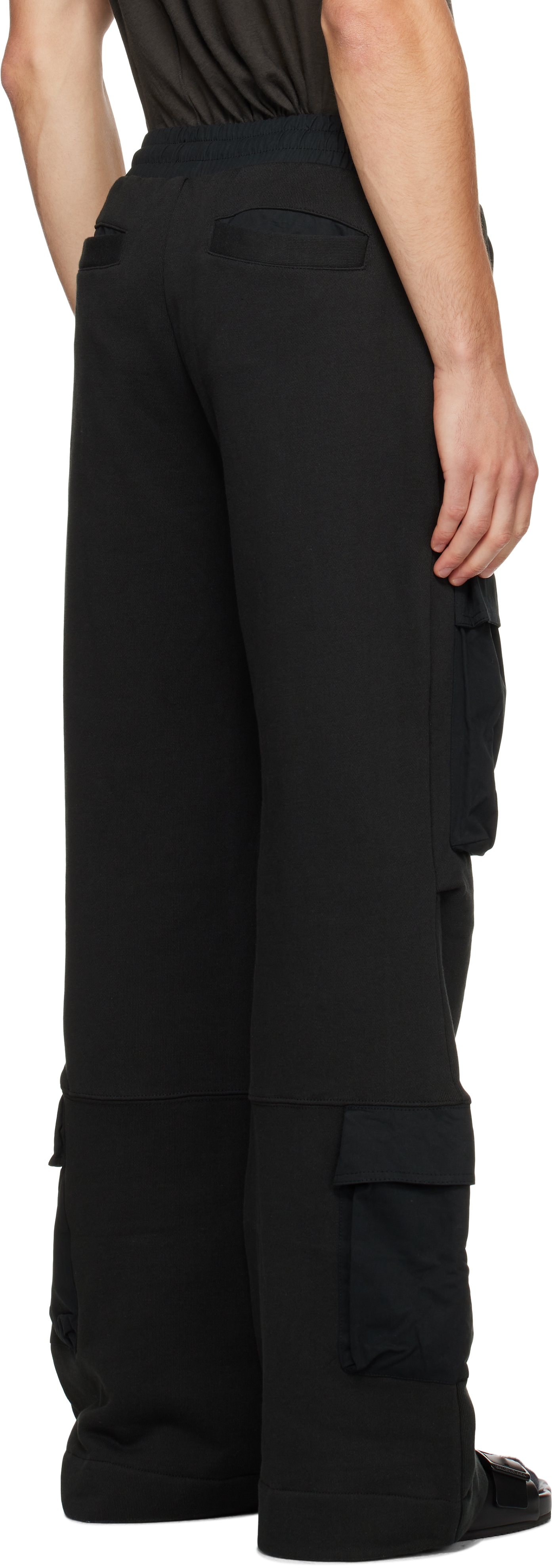 Entire Studios Black Utility Cargo Pants In Soot