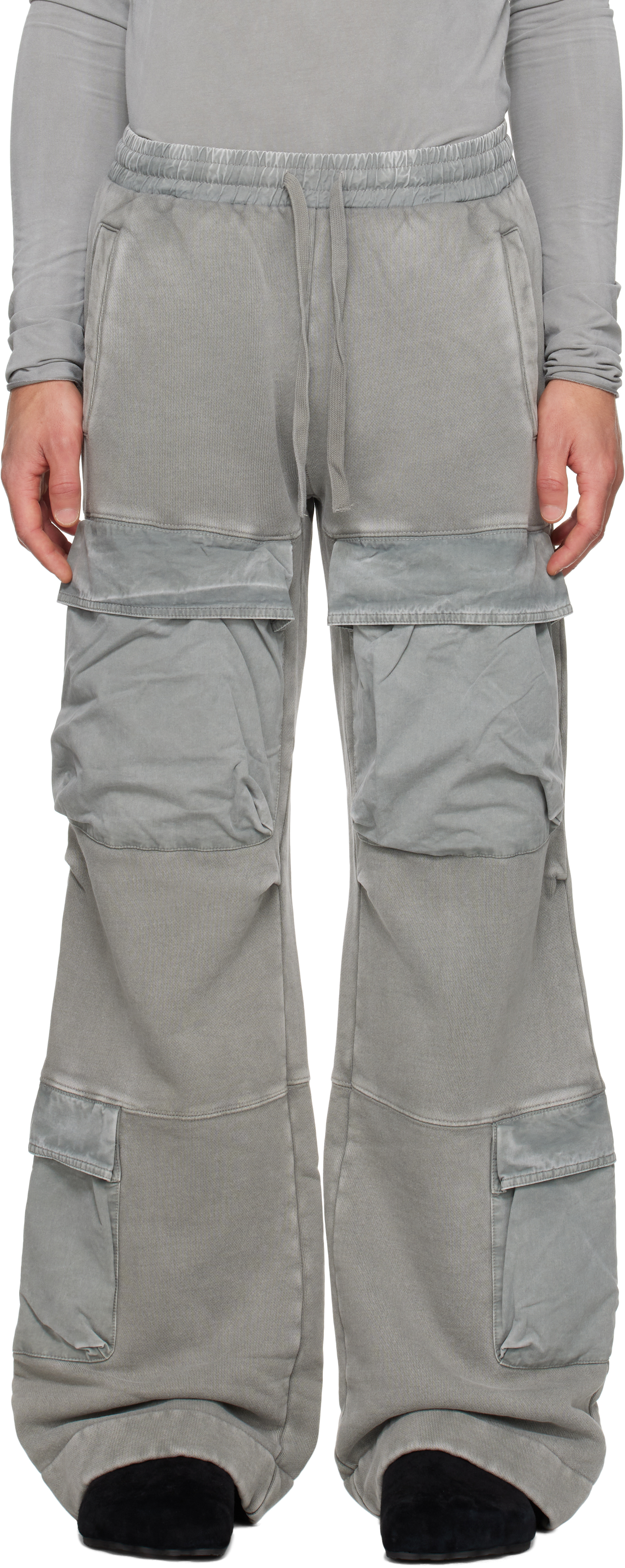 Gray Utility Cargo Pants