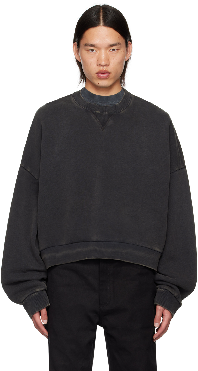 Shop Entire Studios Black Box Sweatshirt In Washed Black