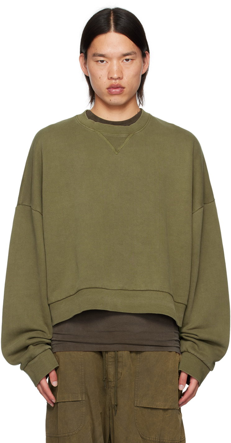 Shop Entire Studios Khaki Box Sweatshirt In Military