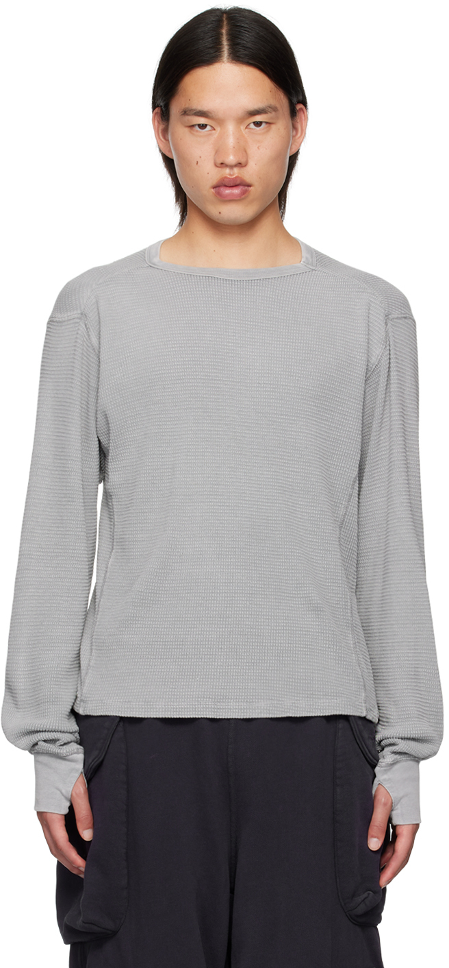 Gray Thermal Long Sleeve T-Shirt