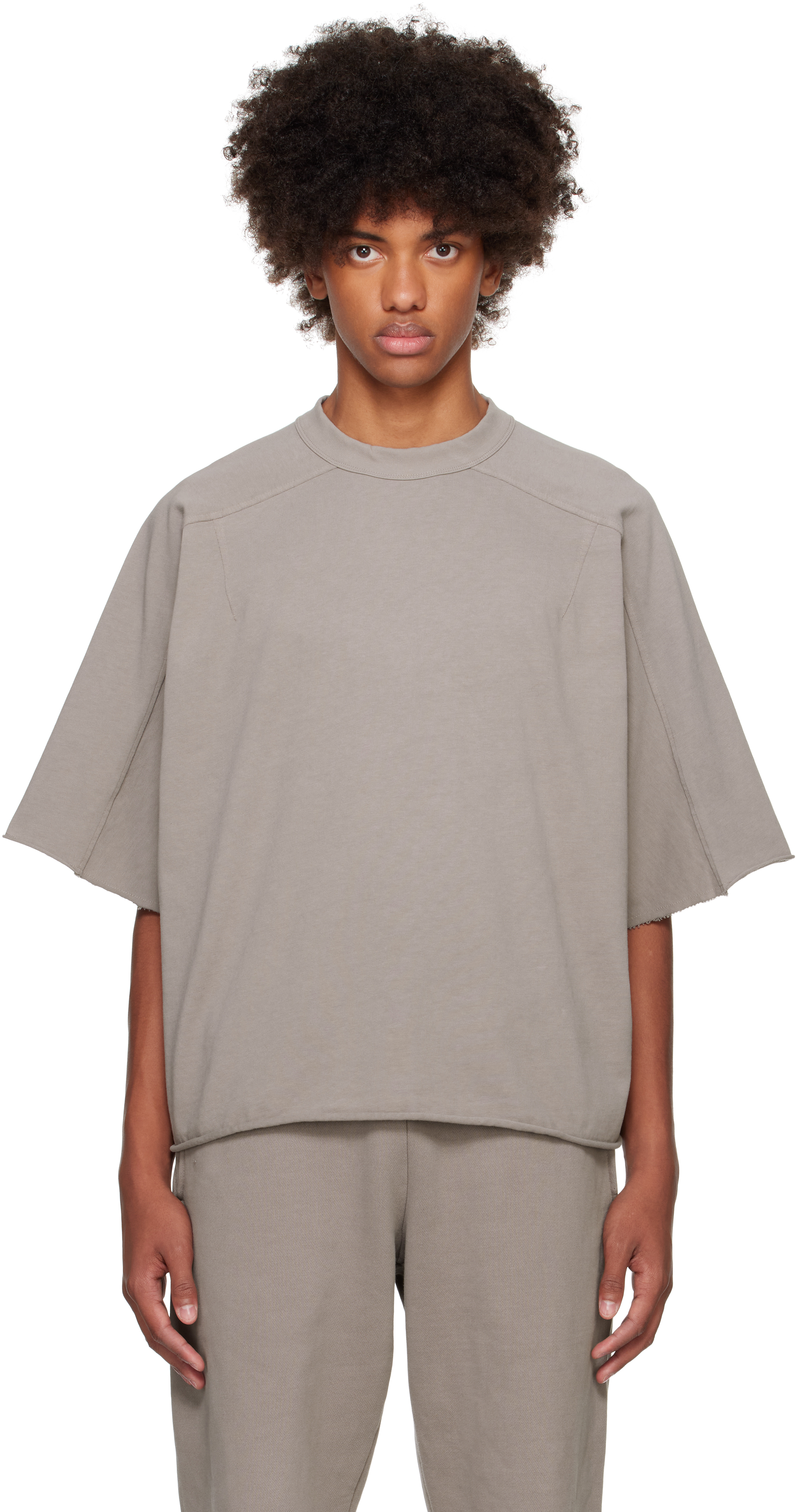 Shop Entire Studios Gray Heavy Dart T-shirt In Satellite