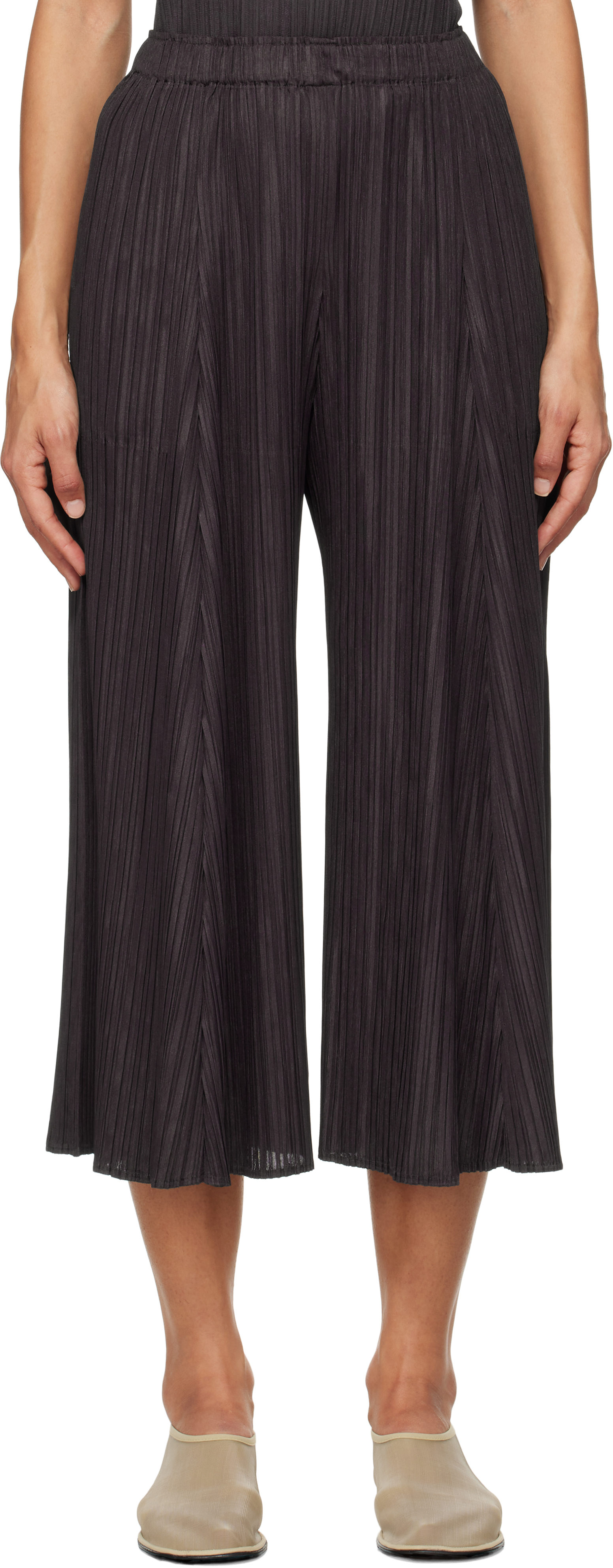 Purple Mellow Pleats Trousers