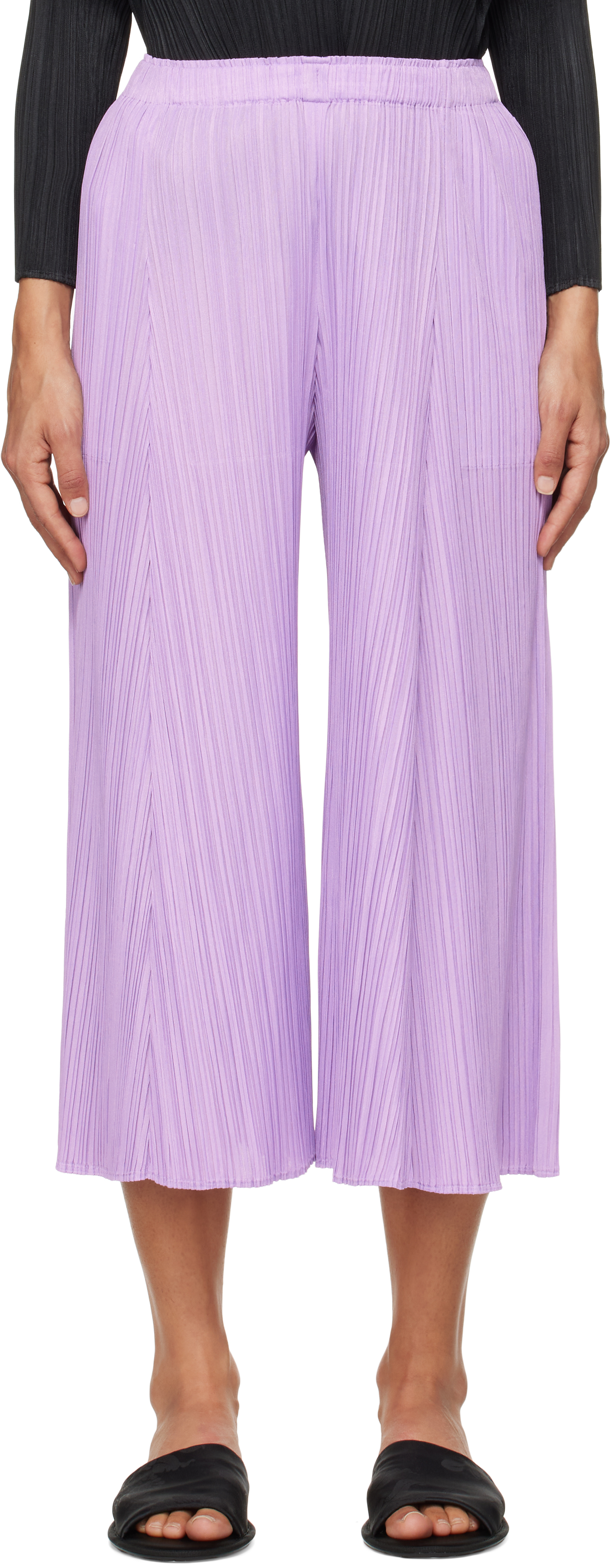 Purple Mellow Pleats Trousers