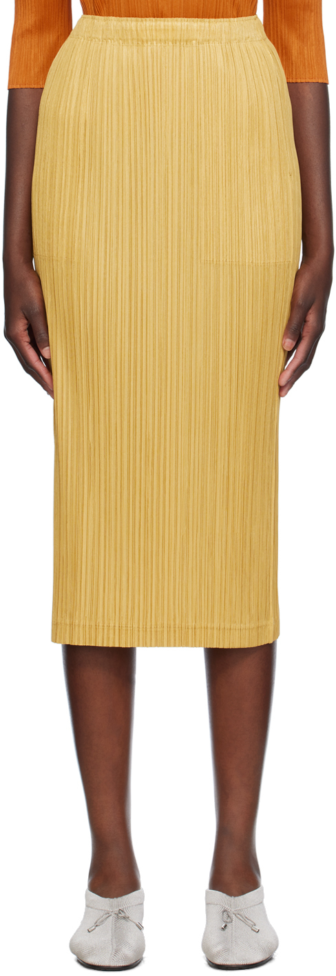 Yellow Thicker Bottoms 1 Midi Skirt