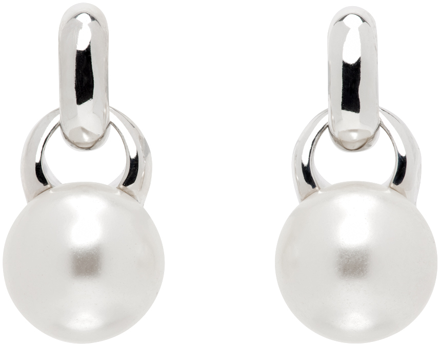 Shop Sophie Buhai Silver Everyday Pearl Earrings In Sterling Silver