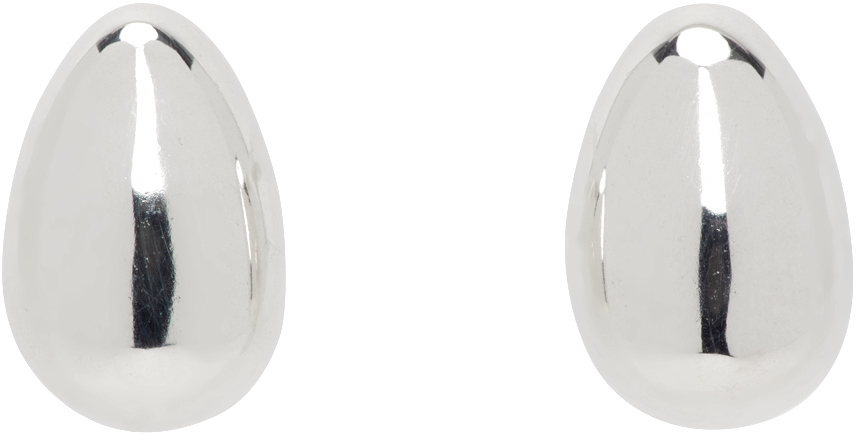 Silver Tiny Egg Stud Earrings