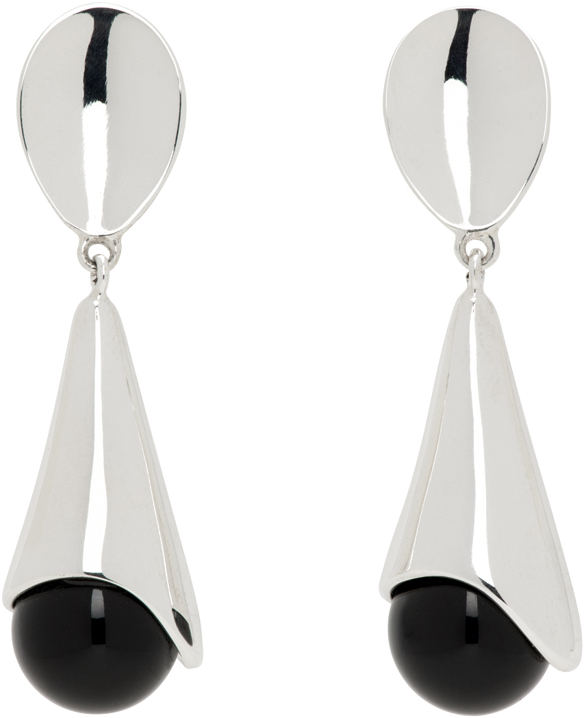 Silver Onyx Anna Earrings