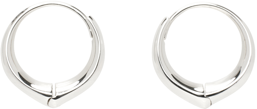 Silver Hellenic Hoop Earrings by Sophie Buhai on Sale