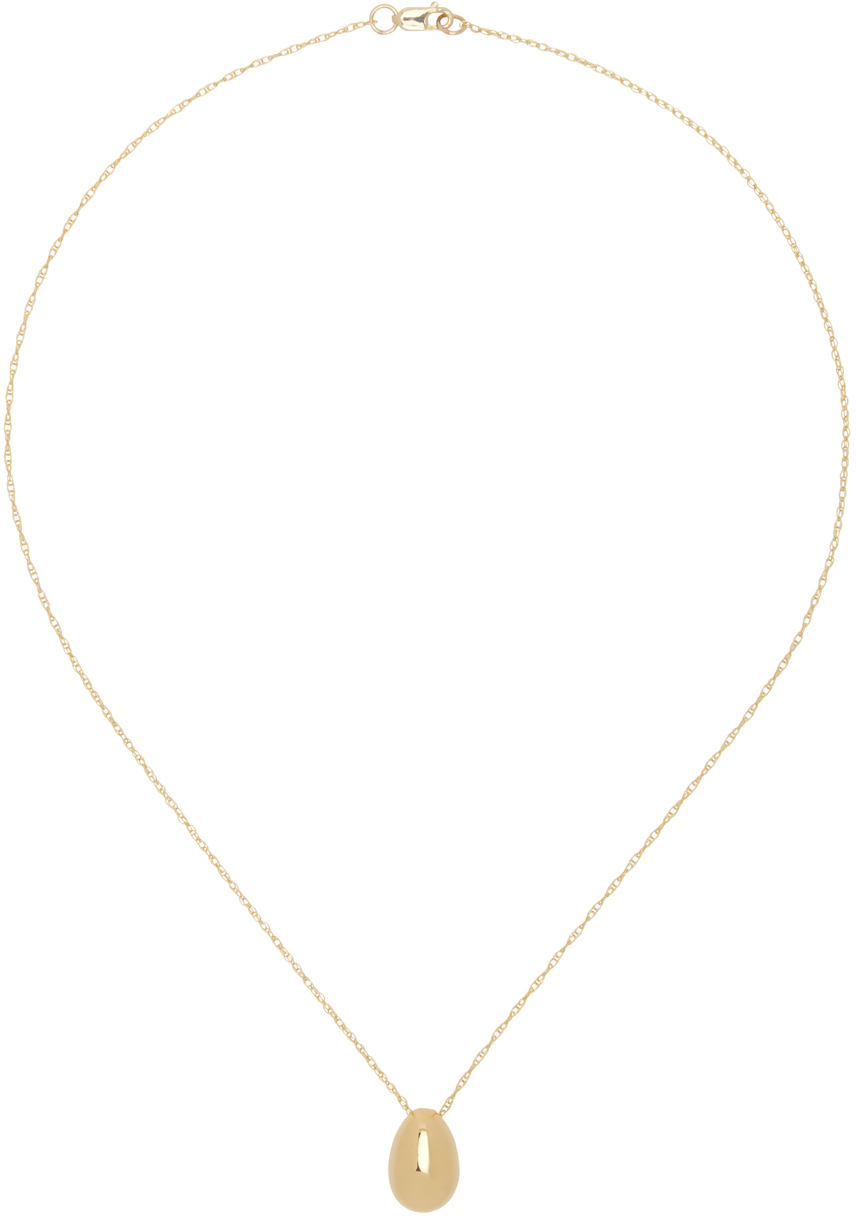 Sophie Buhai: Gold Tiny Egg Pendant Necklace | SSENSE