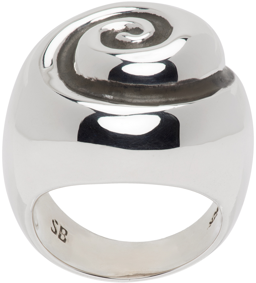 Sophie Buhai Silver Small Nautilus Ring In Metallic