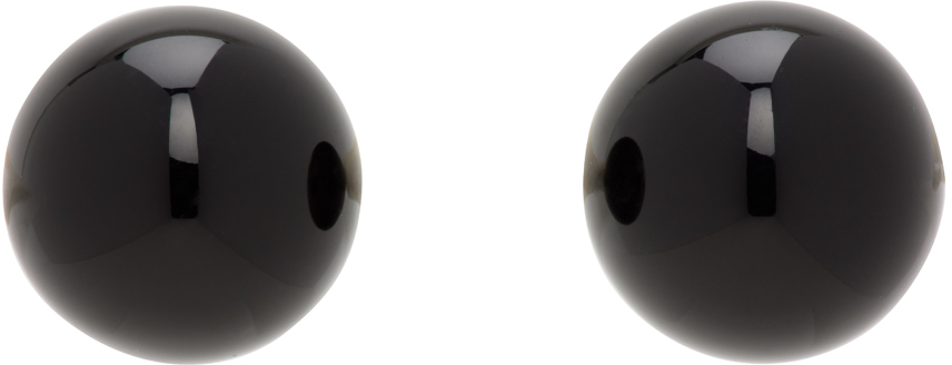 Shop Sophie Buhai Black Onyx Boule Stud Earrings In Sterling Silver, Ony