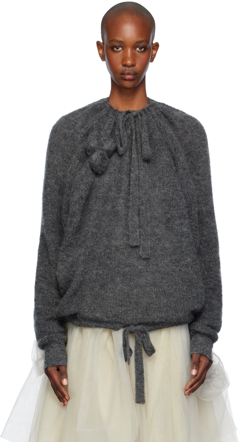 Shop Molly Goddard Gray Aggie Sweater In Grey