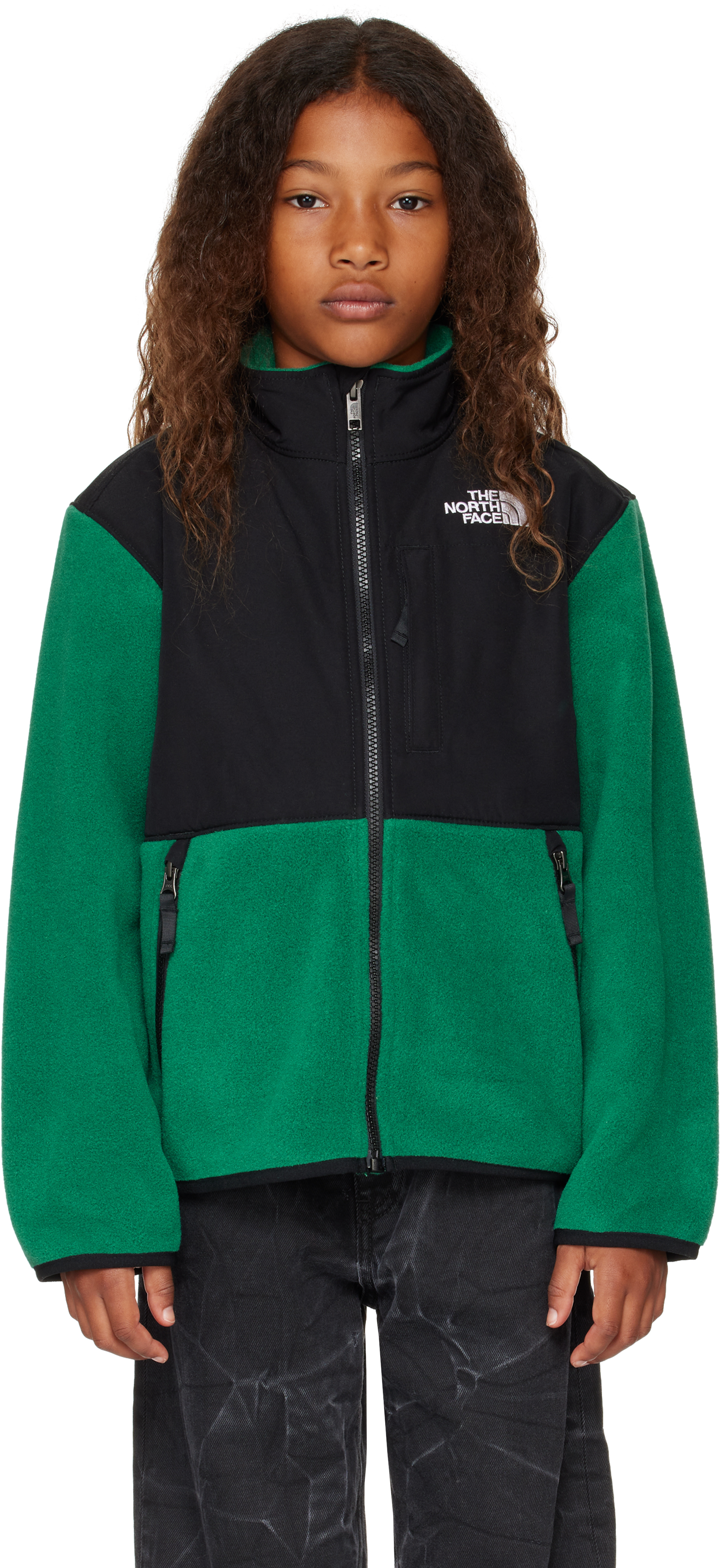 The North Face Big Kids Green Denali Jacket In Nl1 Evergreen