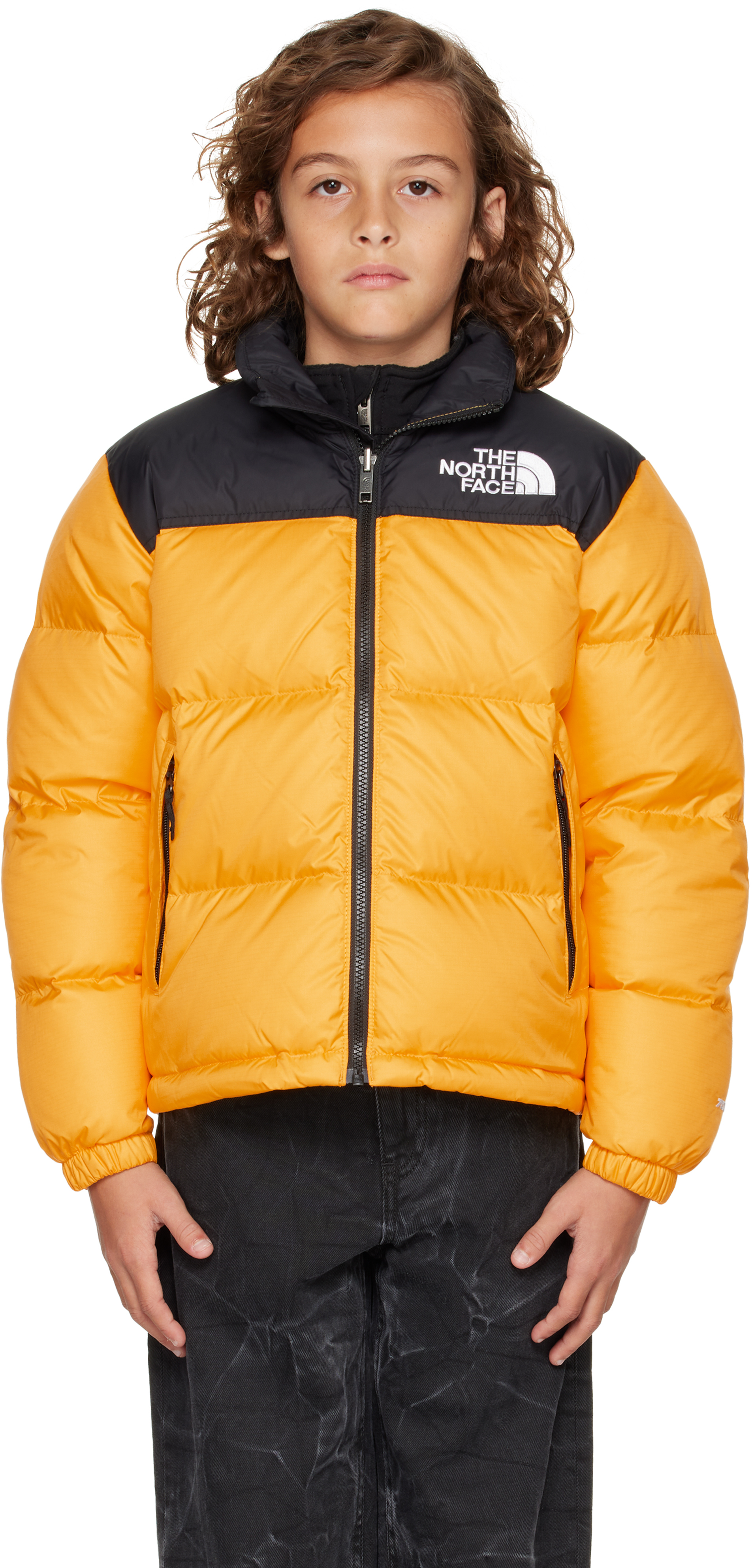 Shop The North Face Big Kids Yellow 1996 Retro Nuptse Down Jacket In 56p Summit Gold