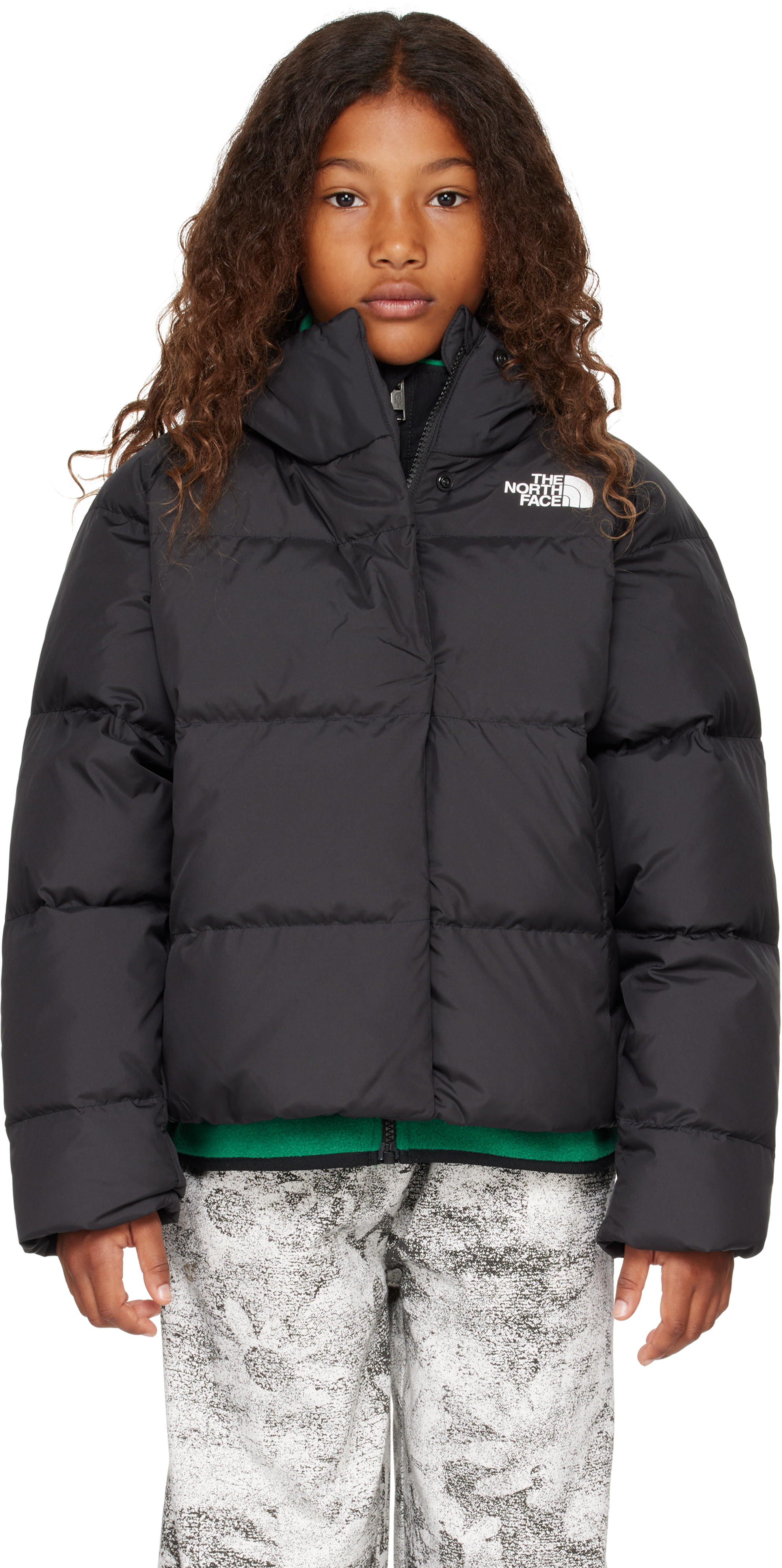 Big Kids Black North Hooded Down Jacket by The North Face Kids on Sale