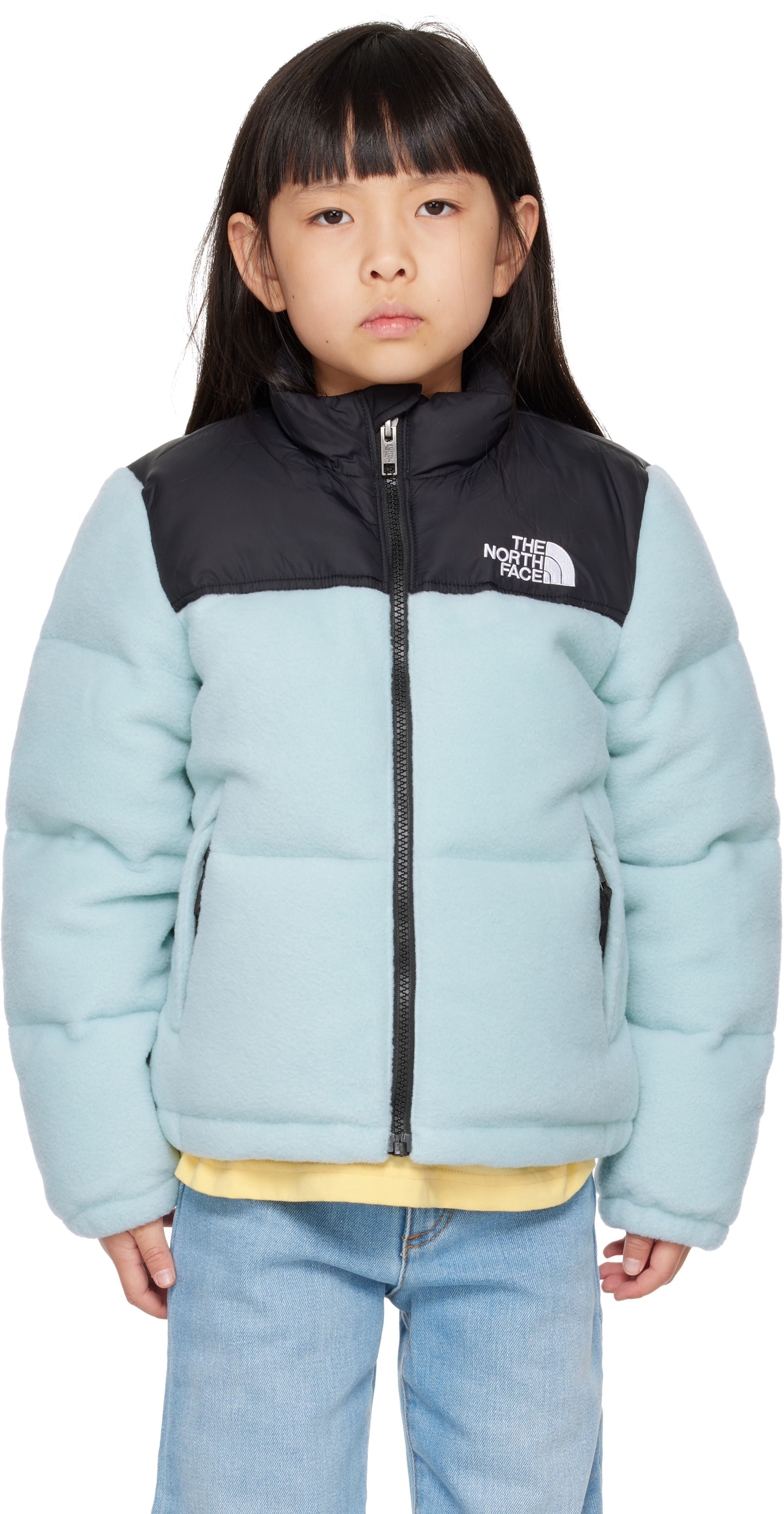 The North Face Little Kids Blue 1996 Retro Nuptse Down Jacket In 1oc Muted Pine